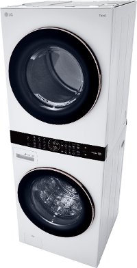 WKE100HWA Single Unit Front Load LG WashTower with Center Control 4.5 cu. ft. Washer and 7.4 cu. ft. Electric Dryer - White-2