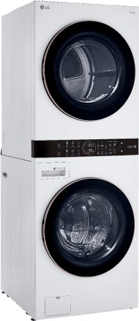 WKE100HWA Single Unit Front Load LG WashTower with Center Control 4.5 cu. ft. Washer and 7.4 cu. ft. Electric Dryer - White-3