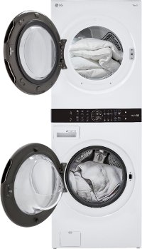 WKE100HWA Single Unit Front Load LG WashTower with Center Control 4.5 cu. ft. Washer and 7.4 cu. ft. Electric Dryer - White-5