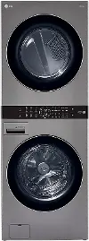 WKE100HVA Single Unit Front Load LG WashTower with Center Control™ 4.5 cu. ft. Washer and 7.4 cu. ft. Electric Dryer - Graphite Steel