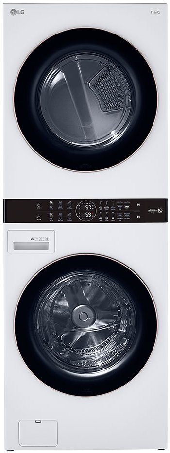 WKG101HWA Single Unit Front Load LG WashTower with Center Control™ 4.5 cu. ft. Washer and 7.4 cu. ft. Gas Dryer - White-1