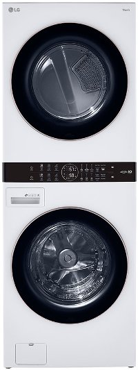 WKG101HWA Single Unit Front Load LG WashTower with Center Control™ 4.5 cu. ft. Washer and 7.4 cu. ft. Gas Dryer - White