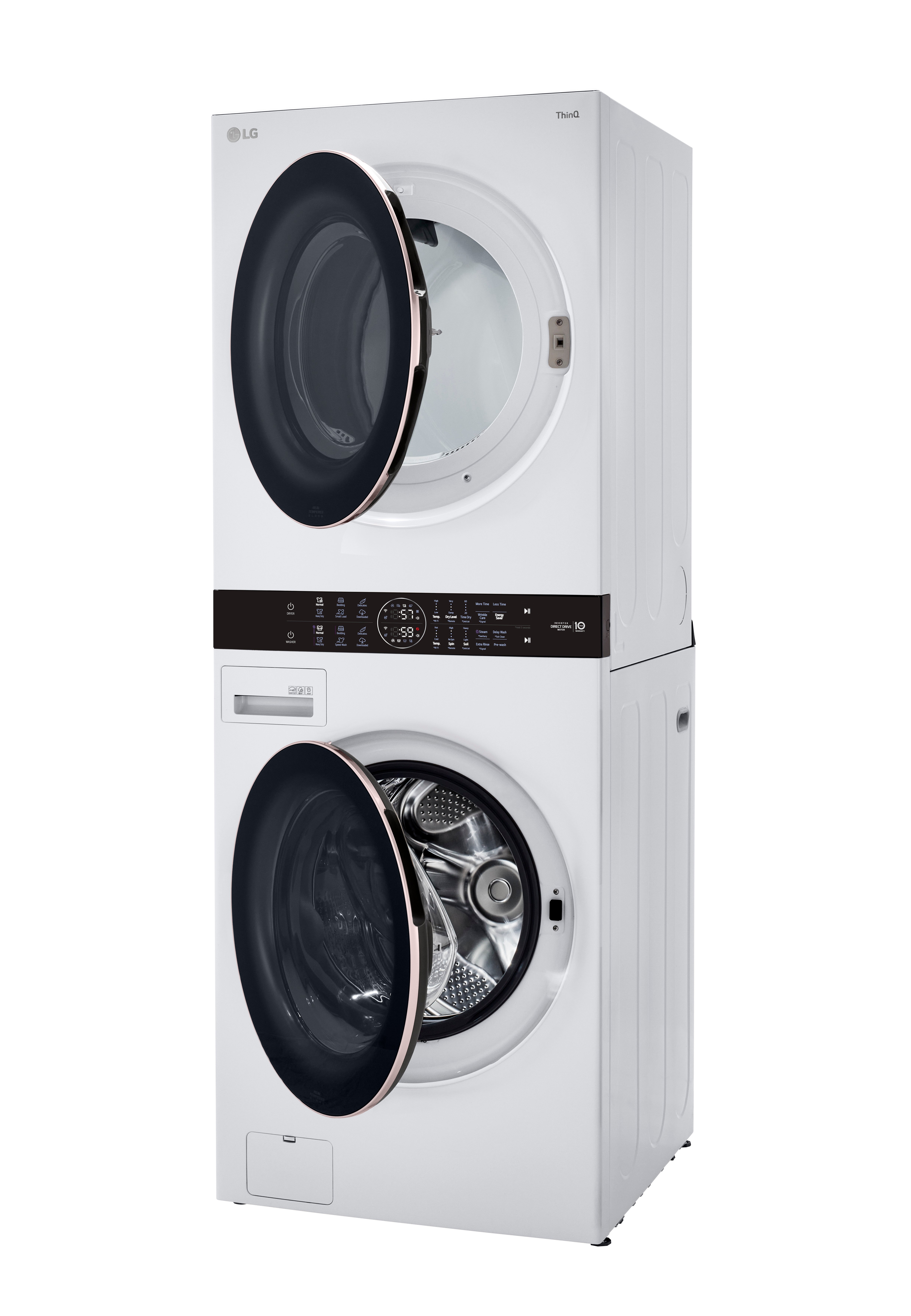 WKG101HWA Single Unit Front Load LG WashTower with Center Control™ 4.5 cu. ft. Washer and 7.4 cu. ft. Gas Dryer - White-6