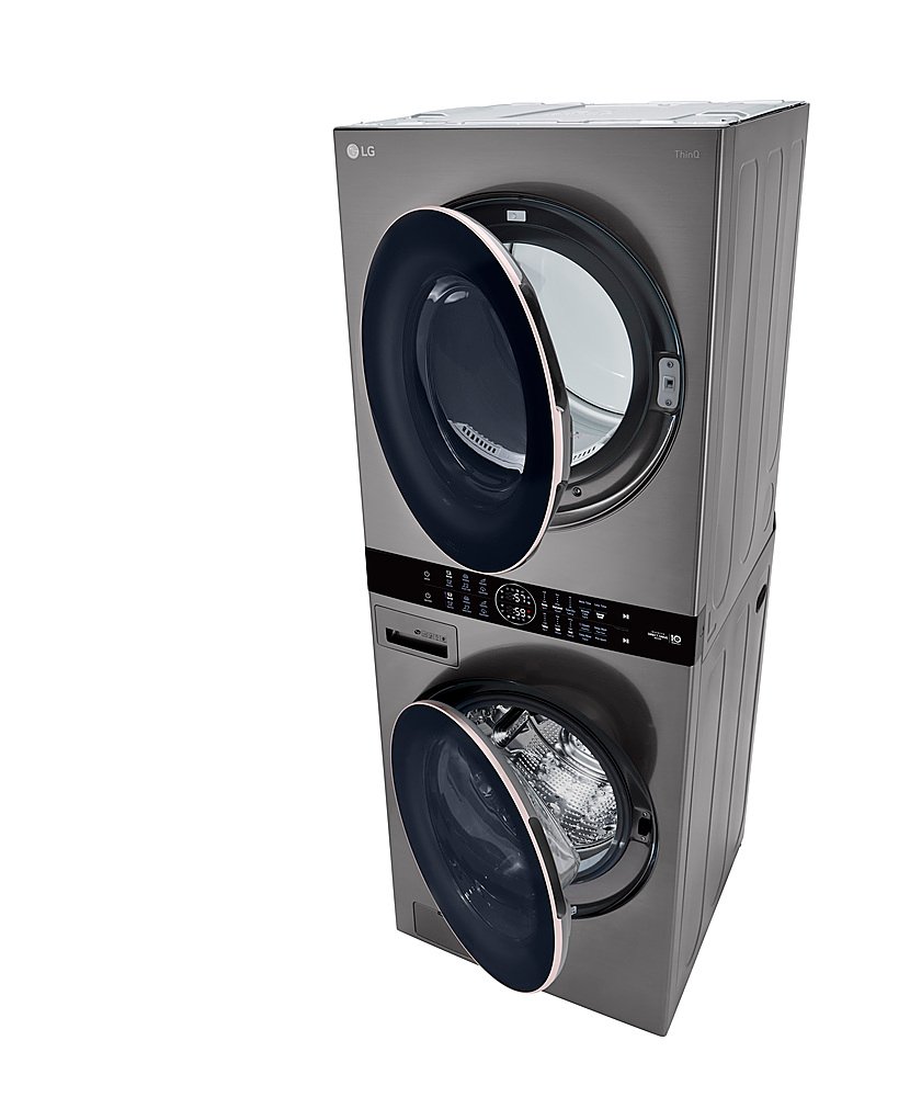WKG101HVA LG WashTower with Center Control - Gas, Graphite Steel-3