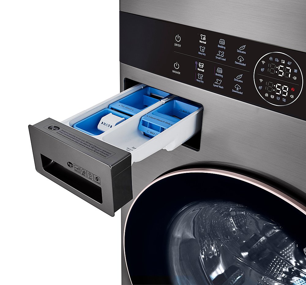 WKG101HVA LG WashTower with Center Control - Gas, Graphite Steel-5