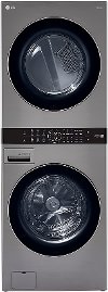 WKG101HVA Single Unit Front Load LG WashTower with Center Controlâ„¢ 4.5 cu. ft. Washer and 7.4 cu. ft. Gas Dryer - Graphite Steel