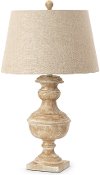 31 Inch Polyresin Light Brown Wash Table Lamp