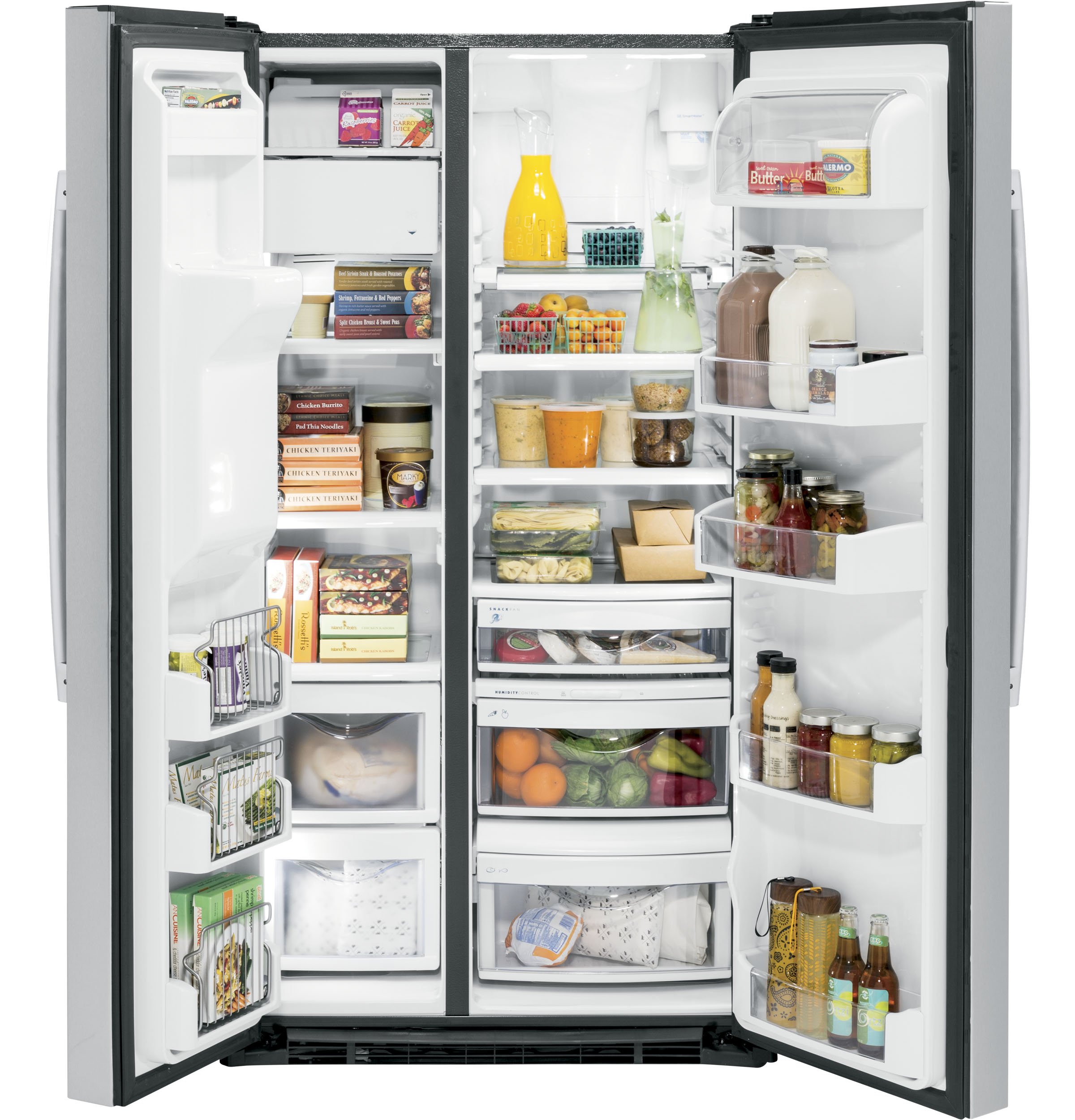 PZS22MYKFS GE Profile 21.9 cu ft Side by Side Refrigerator - 36 W Stainless Steel-2