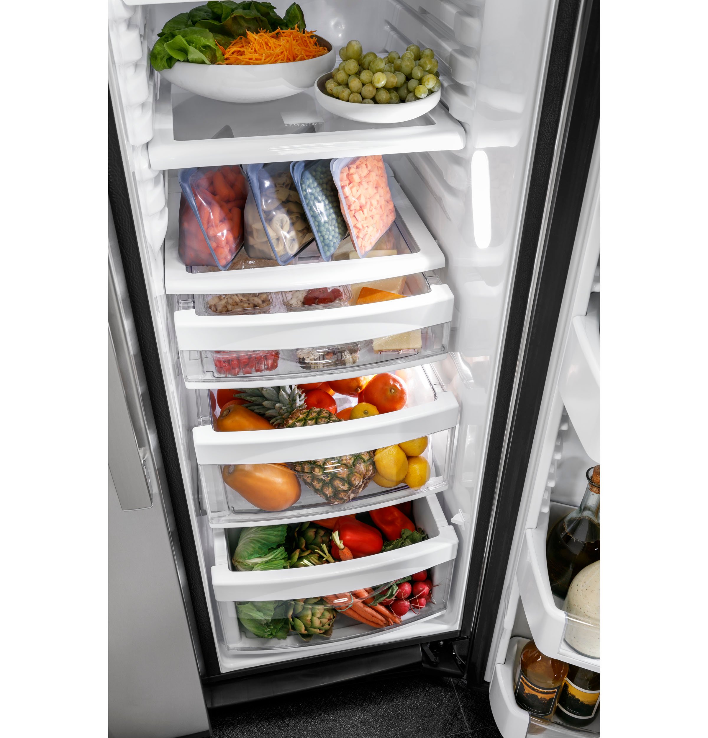 PZS22MYKFS GE Profile 21.9 cu ft Side by Side Refrigerator - 36 W Stainless Steel-8