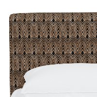753PBDSCPSKBLCOGA King Scallop Black And Gold Platform Bed-4