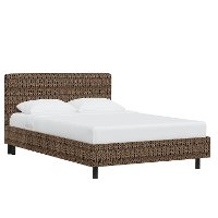 750PBDSCPSKBLCOGA Twin Scallop Black And Gold Platform Bed