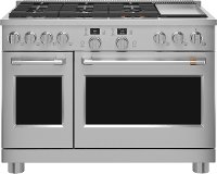 C2Y486P2TS1 Cafe Commercial Style Dual Fuel Double Oven Smart Range - 48 Inch Stainless Steel
