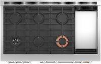 C2Y486P2TS1 Cafe Commercial Style Dual Fuel Double Oven Smart Range - 48 Inch Stainless Steel-3
