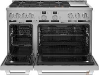 C2Y486P2TS1 Cafe Commercial Style Dual Fuel Double Oven Smart Range - 48 Inch Stainless Steel-5
