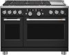 C2Y486P3TD1 Cafe Commercial Style Dual Fuel Double Oven Smart Range - 48 Inch Matte Black
