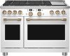 C2Y486P4TW2 Cafe Commercial Style Dual Fuel Double Oven Smart Range - 48 Inch Matte White