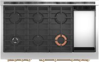 C2Y486P4TW2 Cafe Commercial Style Dual Fuel Double Oven Smart Range - 48 Inch Matte White-3
