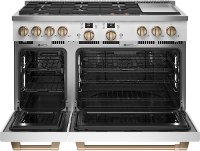 C2Y486P4TW2 Cafe Commercial Style Dual Fuel Double Oven Smart Range - 48 Inch Matte White-5