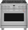 C2Y366T2TS1 Cafe 36 Inch Commercial Dual Fuel Oven Smart Range - Stainless Steel