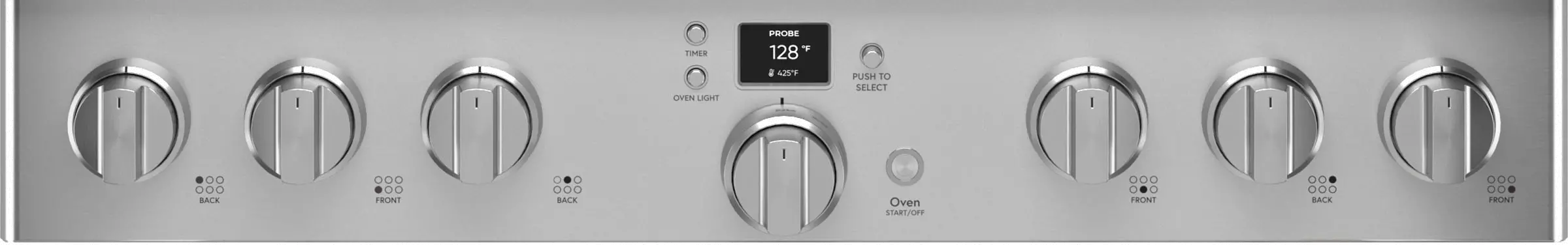 C2Y366P2TS1 Cafe 36 Inch Commercial Dual Fuel Oven Smart Range - Stainless Steel-4