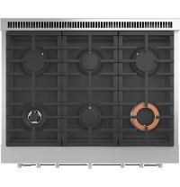 C2Y366P3TD1 Cafe Commercial Style Dual Fuel Oven Smart Range - 36 Inch Matte Black-3