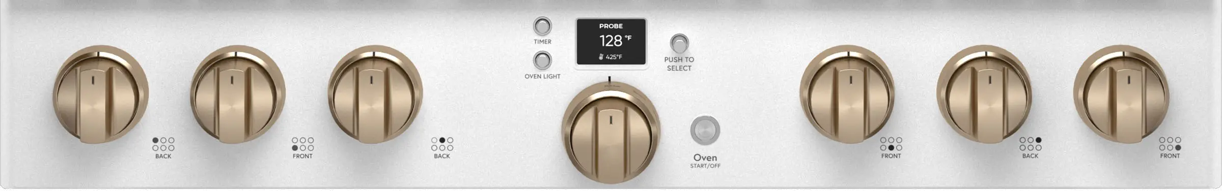 C2Y366P4TW2 Cafe 36 Inch Commercial Dual Fuel Oven Smart Range - Matte White-3