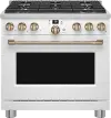 C2Y366P4TW2 Cafe 5.75 cu ft Dual Fuel Range - Matte White 36 Inch