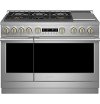 ZDP486NDTSS Monogram 48 Inch Professional Dual Fuel Smart Range with 6 Burners and Griddle - Stainless Steel