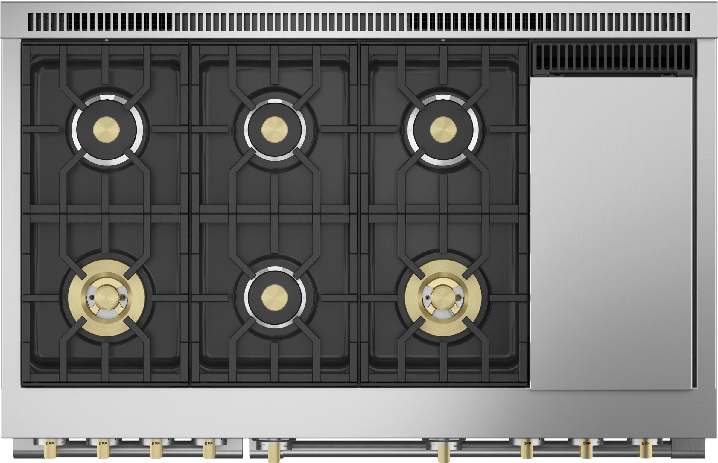 ZDP486NDTSS Monogram 48 Inch Professional Dual Fuel Smart Range with 6 Burners and Griddle - Stainless Steel-2