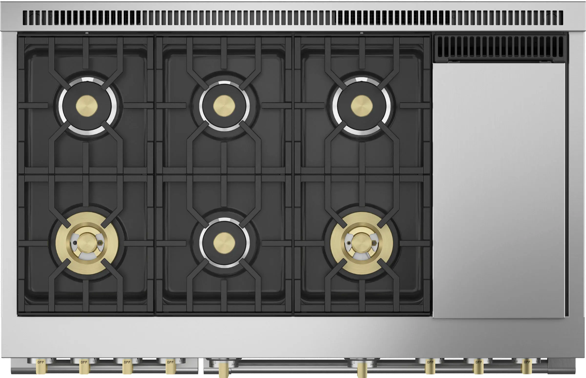 ZDP486NDTSS Monogram 48 Inch Professional Dual Fuel Smart Range with 6 Burners and Griddle - Stainless Steel-2
