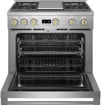 ZGP364NDTSS Monogram 36 Inch Professional Gas Range with Convection - 6.2 cu. ft., Stainless Steel-3