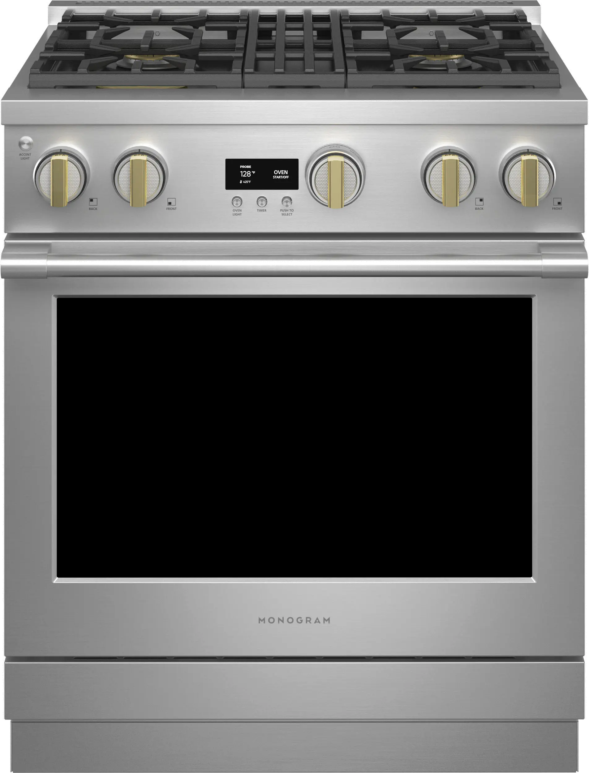 ZGP304NTSS Monogram 30 Inch Professional Gas Range with Convection - 6.2 cu. ft., Stainless Steel-1