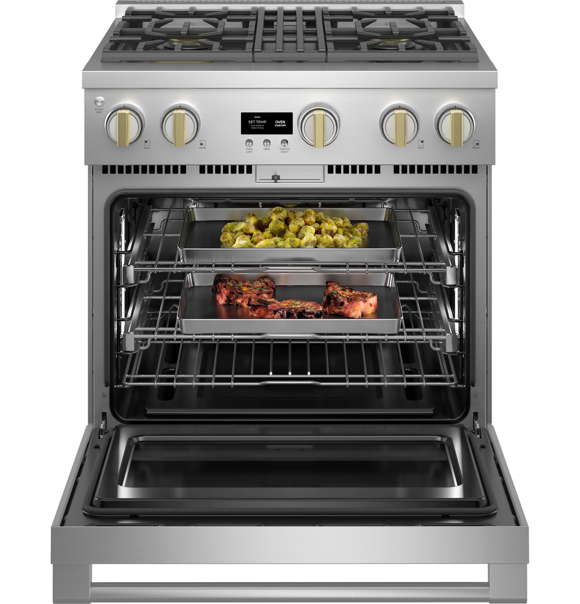ZGP304NTSS Monogram 30 Inch Professional Gas Range with Convection - 6.2 cu. ft., Stainless Steel-4