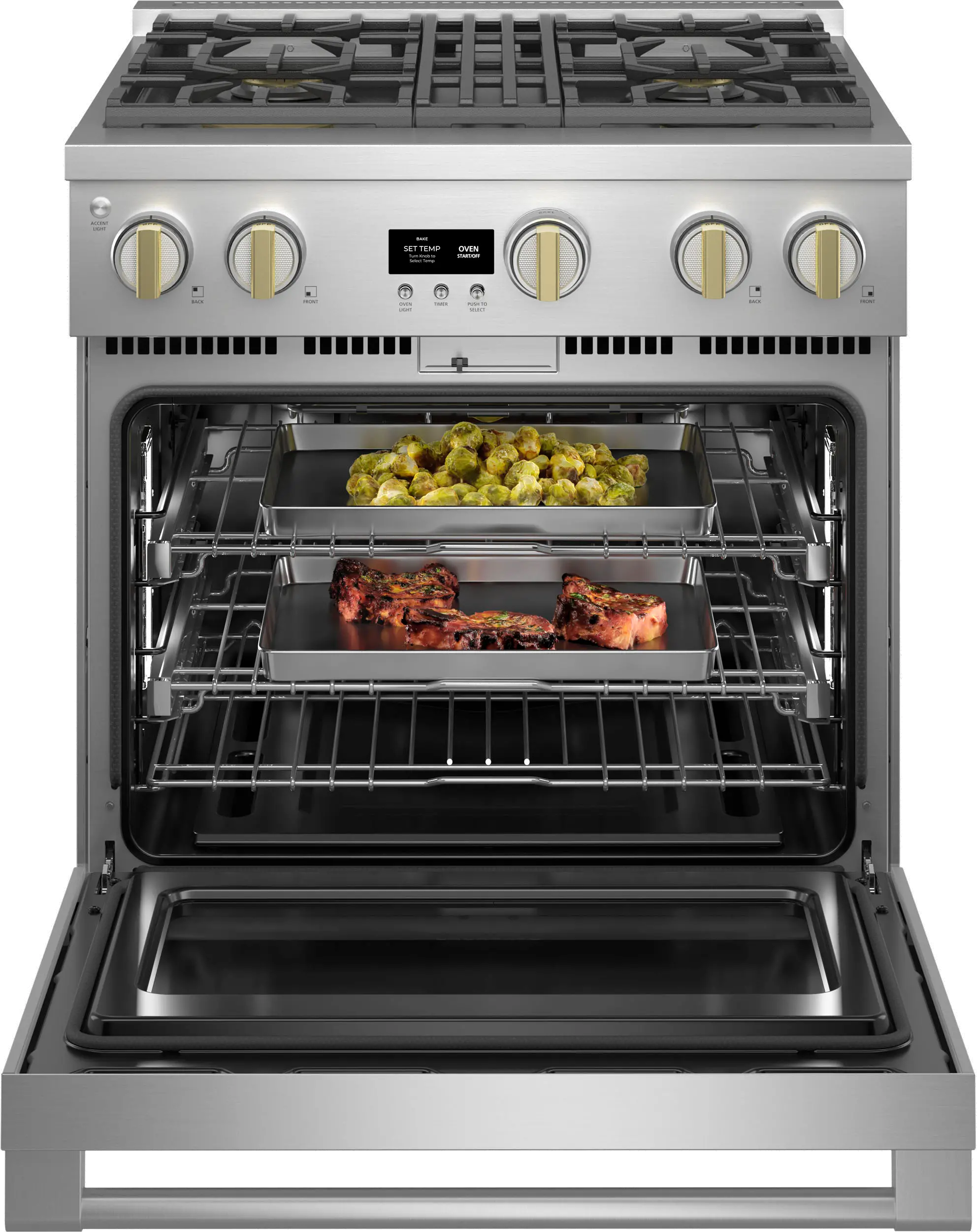 ZGP304NTSS Monogram 30 Inch Professional Gas Range with Convection - 6.2 cu. ft., Stainless Steel-4