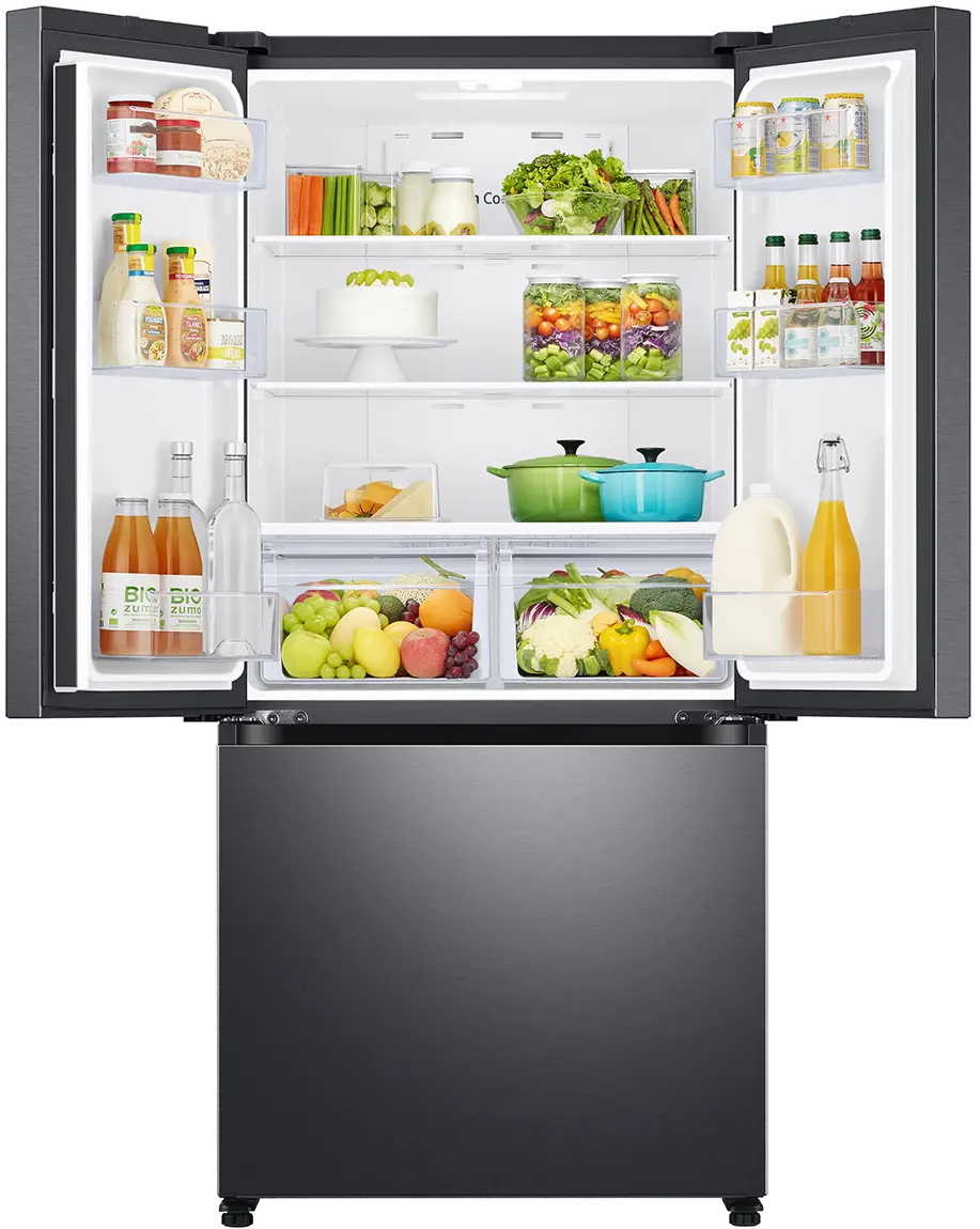 RF18A5101SG Samsung 17.5 cu ft French Door Refrigerator - Counter Depth 33 W Black Stainless Steel-2
