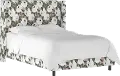 502BEDBLMSBRYRSBLSHIVYOGA Penelope Rose Floral Straight Wingback Queen Bed - Skyline Furniture