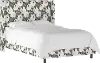 500BEDBLMSBRYRSBLSHIVYOGA Penelope Rose Floral Straight Wingback Twin Bed - Skyline Furniture