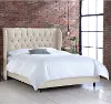 410BEDLNNTLC Izzy Cream Sloped Wingback Twin Bed - Skyline Furniture