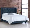 410BEDLNNNV Izzy Navy Sloped Wingback Twin Bed - Skyline Furniture
