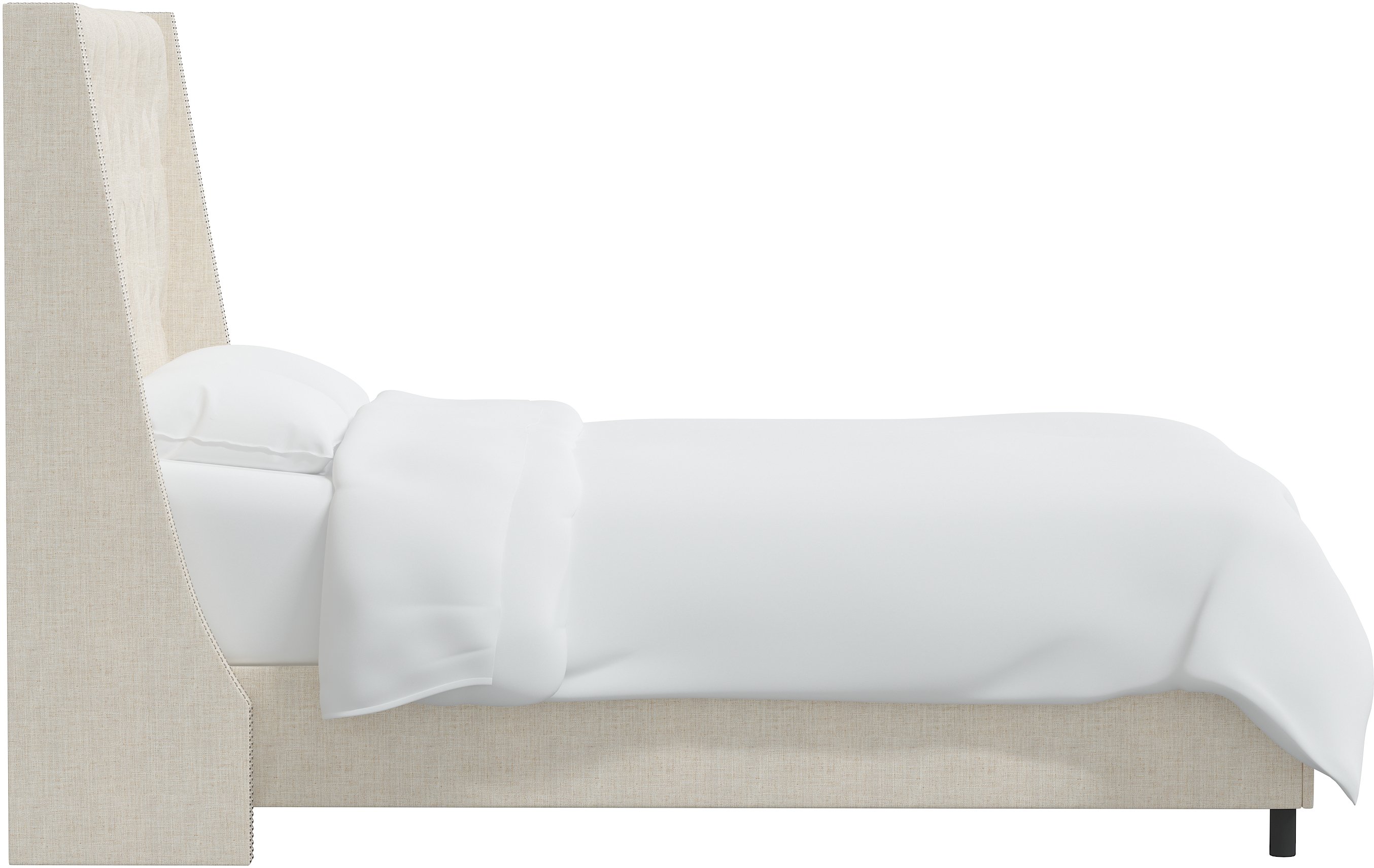 122NBBED-PWLNNTLC Queen Linen Talc Cream Tufted Bed-5