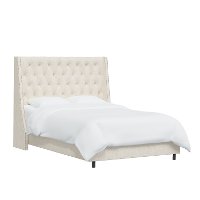 120NBBED-PWLNNTLC Twin Linen Talc Cream Tufted Bed-4