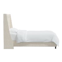 120NBBED-PWLNNTLC Twin Linen Talc Cream Tufted Bed-5