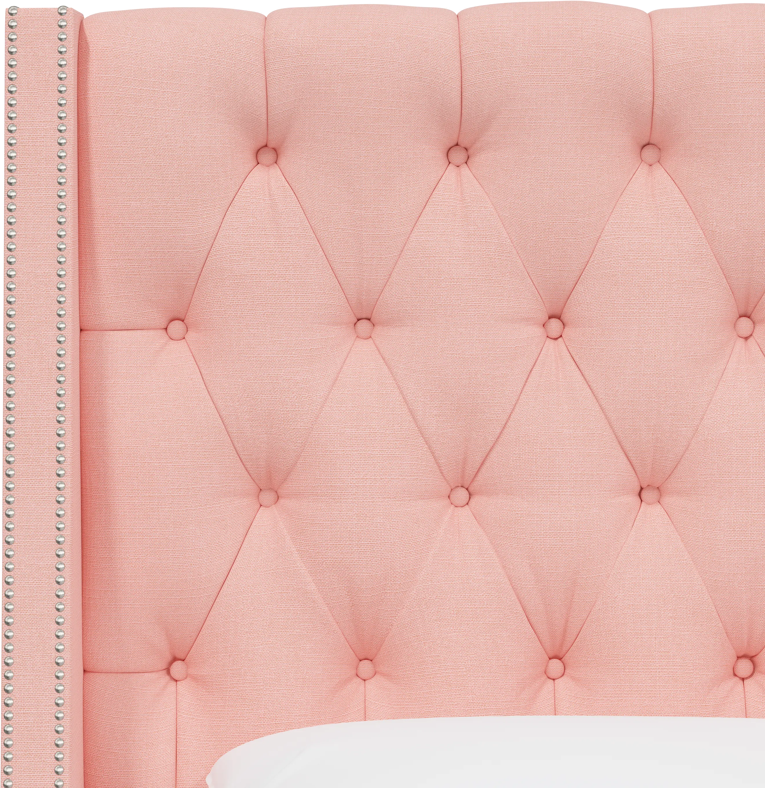 121NBBED-PWLNNPTL Full Linen Petal Pink Tufted Bed-5