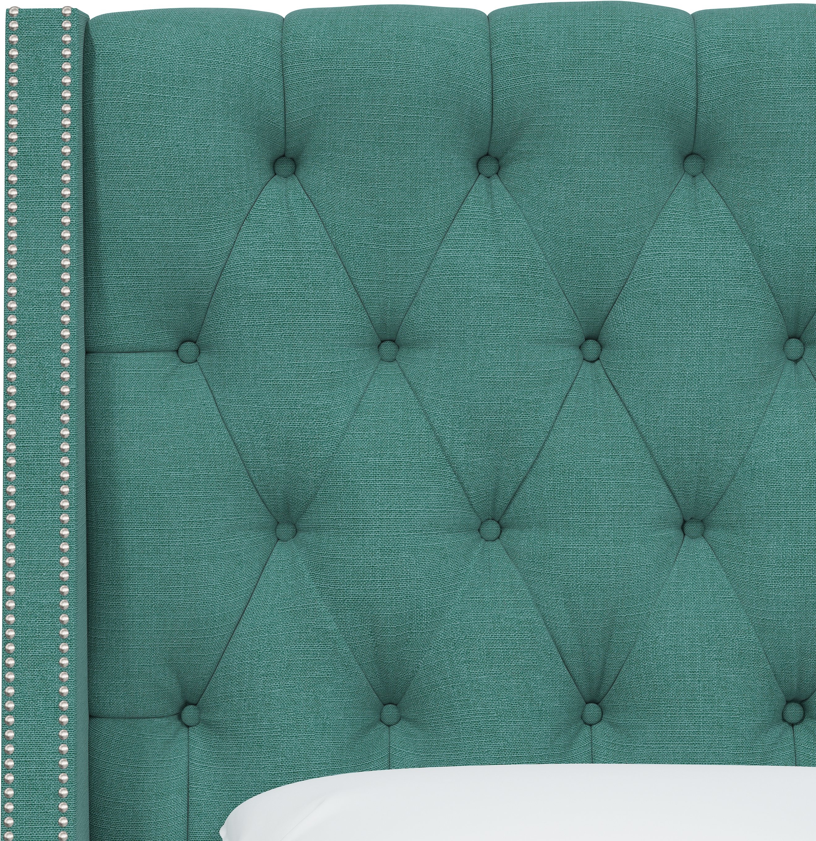 120NBBED-PWLNNLGN Twin Linen Laguna Blue Tufted Bed-5