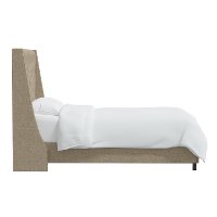 124NBBED-BRLNNSND California King Linen Sandstone Tufted Bed-5