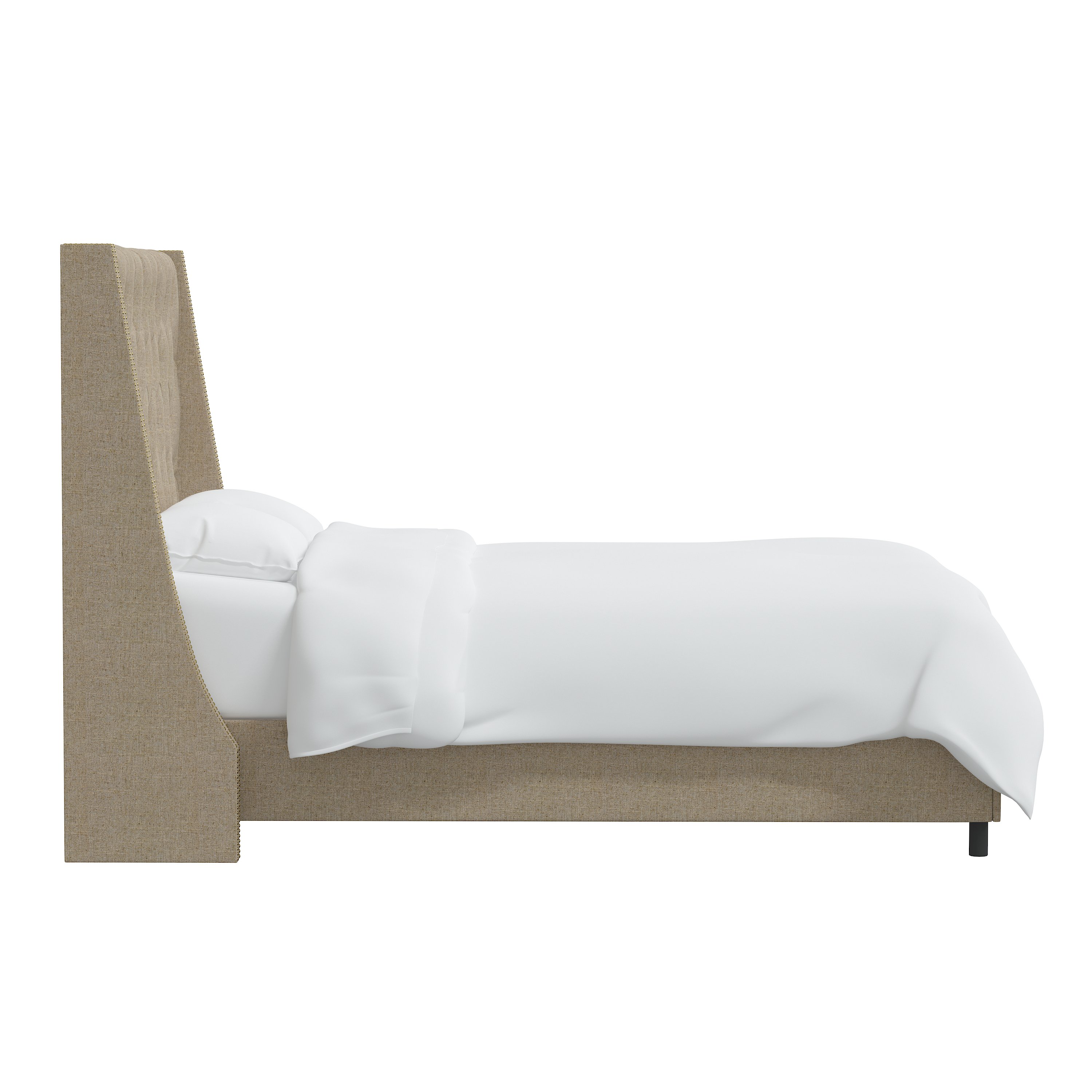 123NBBED-BRLNNSND King Linen Sandstone Tufted Bed-5