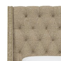 122NBBED-BRLNNSND Queen Linen SandStone Tufted Bed-6