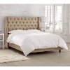120NBBED-BRLNNSND Twin Linen SandStone Tufted Bed
