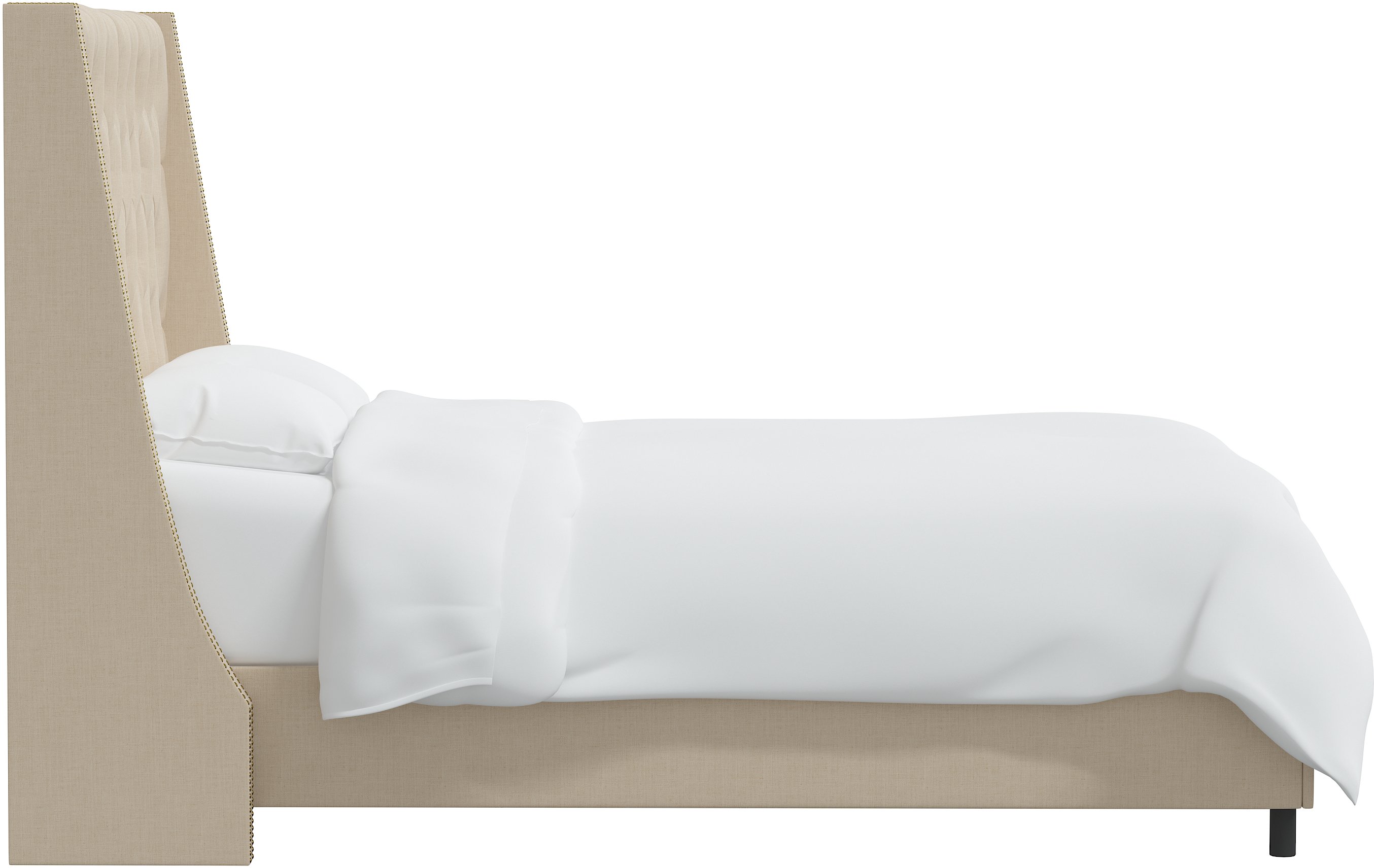 123NBBED-BRLNNLNN King Linen Tan Tufted Bed-4