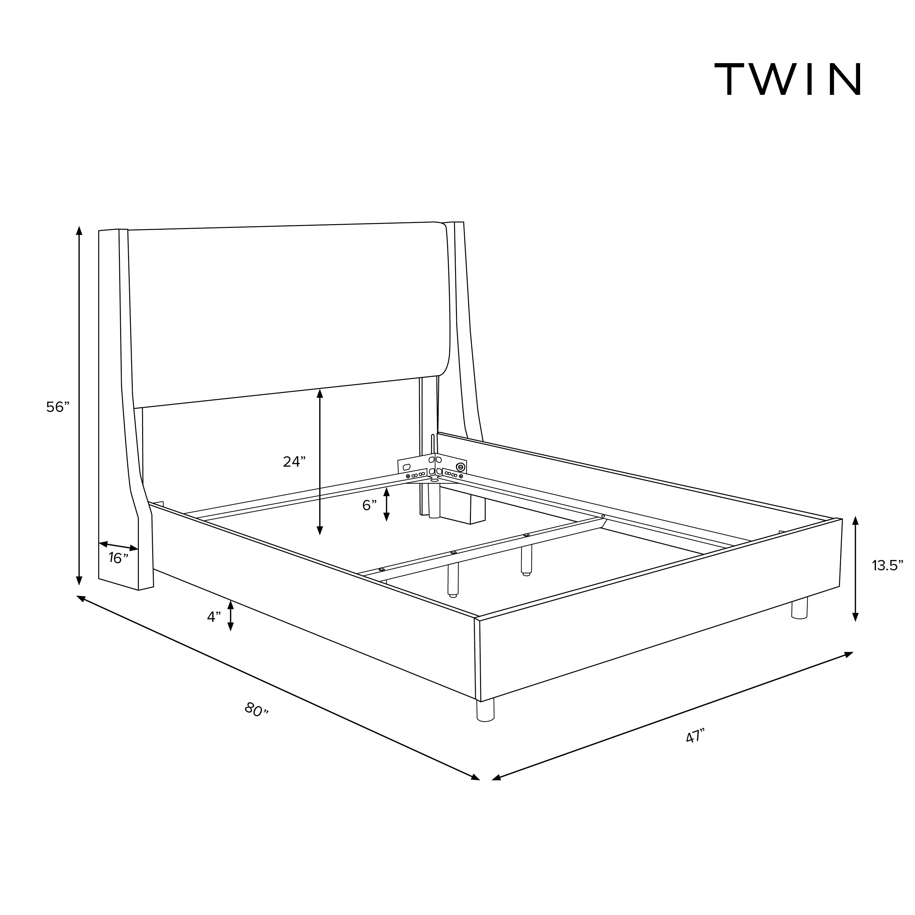 120NBBED-BRLNNGR Twin Linen Gray Tufted Bed-8